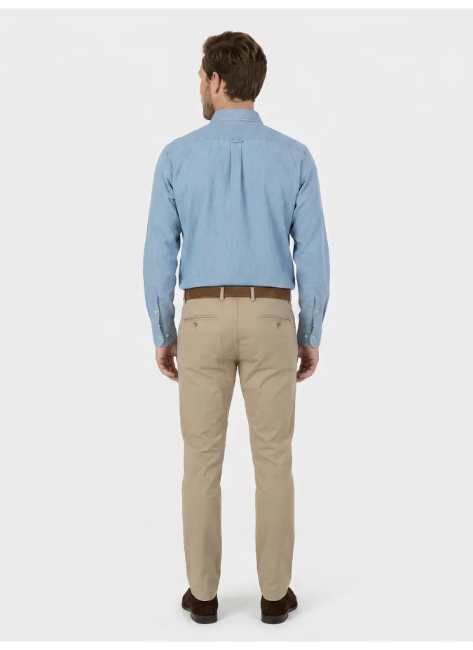 BEIGE COTTON PANTS | JOHN TWEED TAILORED