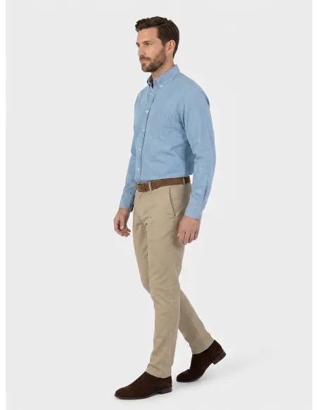 BEIGE COTTON PANTS | JOHN TWEED TAILORED