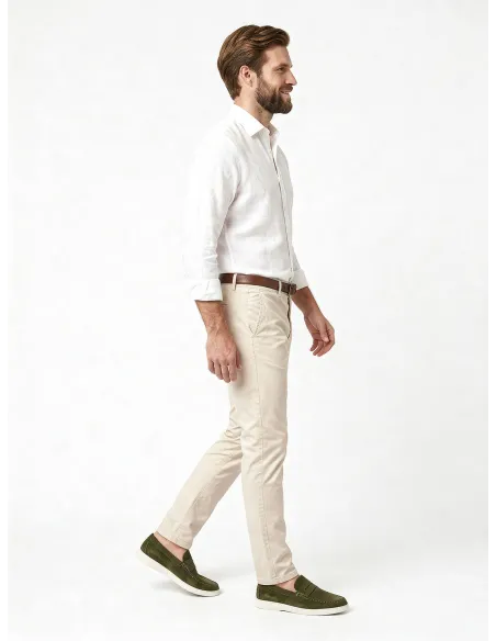 Pantalón chino color perla