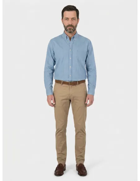 CAMEL COTTON PANTS | JOHN TWEED TAILORED