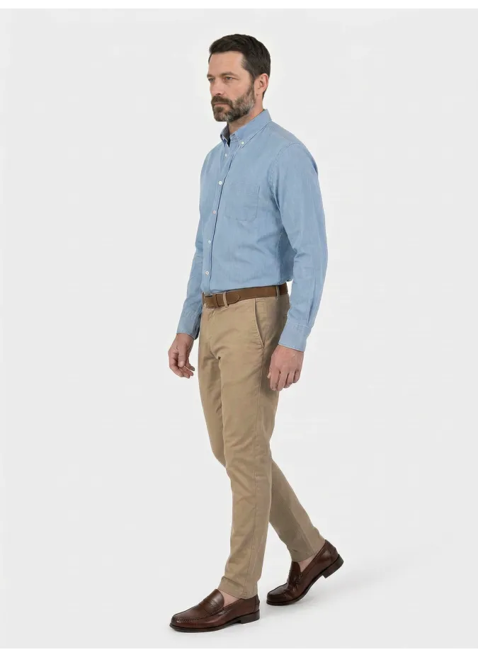 Pantalon Chino Camel | Pantalones Estilo Camel | JOHN TWEED