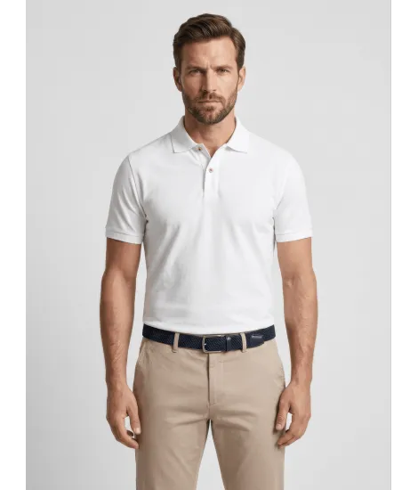Polo Piqué Blanco| JOHN TWEED