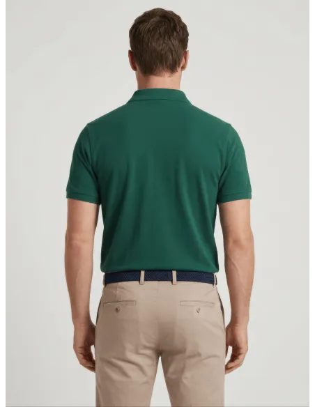 Dark Green Piqué Polo Shirt