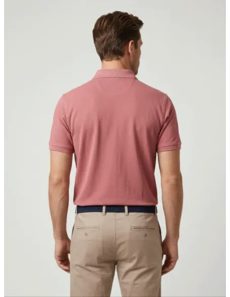 Coral Piqué Polo Shirt
