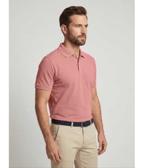 Coral Piqué Polo Shirt 2