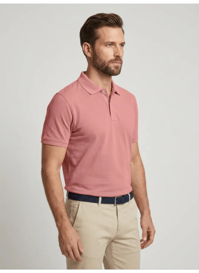 Coral Piqué Polo Shirt
