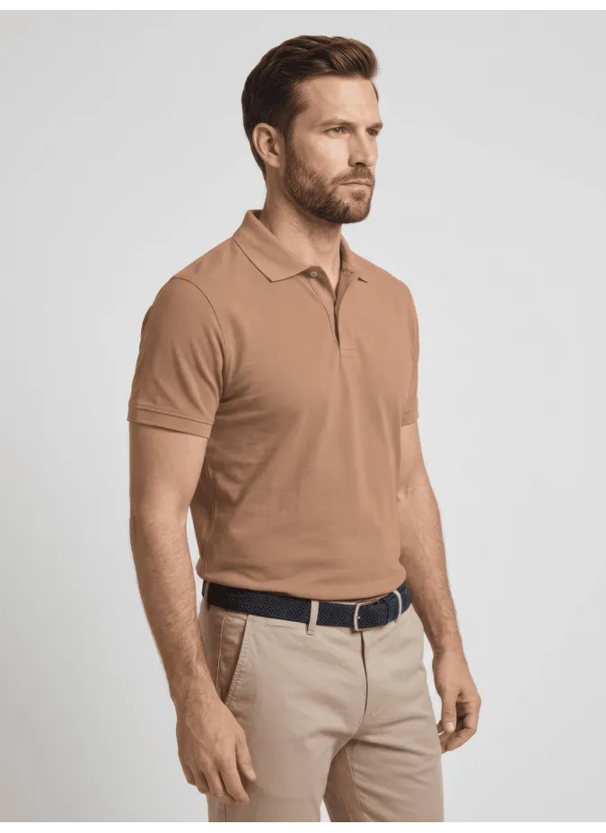 Polo Piqué Camel