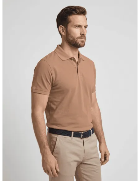Polo Piqué Camel