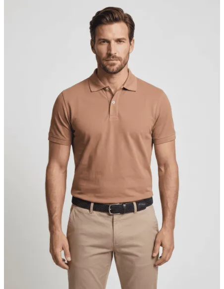 Polo Piqué Camel
