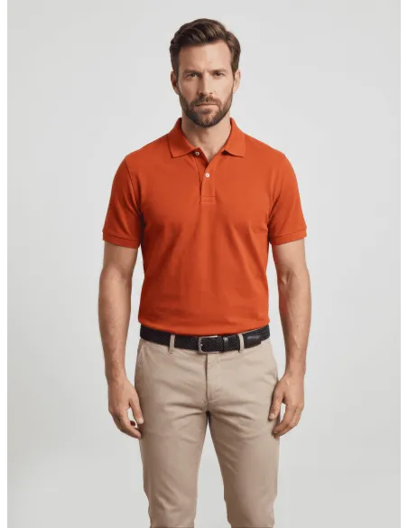 ORANGE PIQUE POLO | JOHN TWEED TAILORED