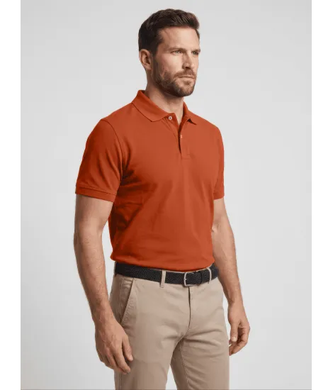 ORANGE PIQUE POLO | JOHN TWEED TAILORED 2