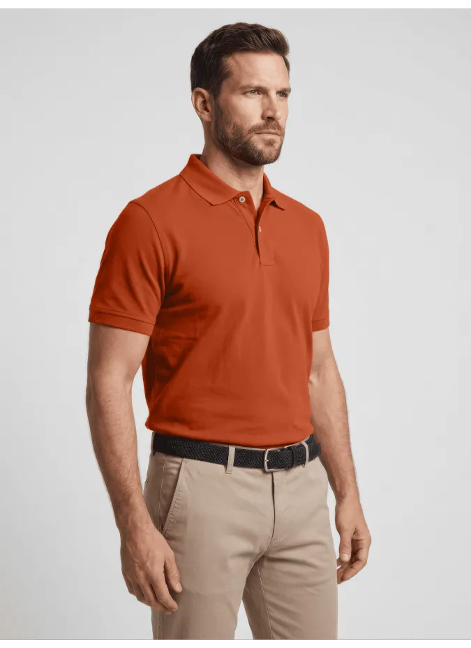 Polo Piqué Laranja | John Tweed Tailored