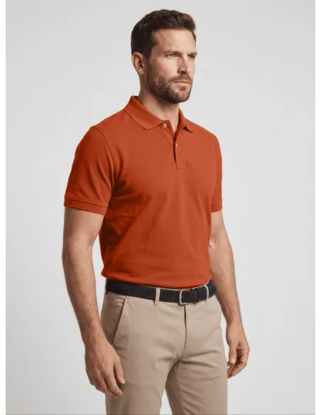 ORANGE PIQUE POLO | JOHN TWEED TAILORED
