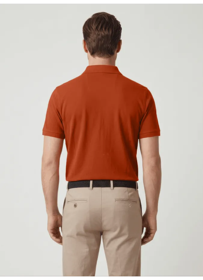 Polo Piqué Laranja | John Tweed Tailored