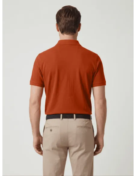 Polo Piqué Laranja | John Tweed Tailored