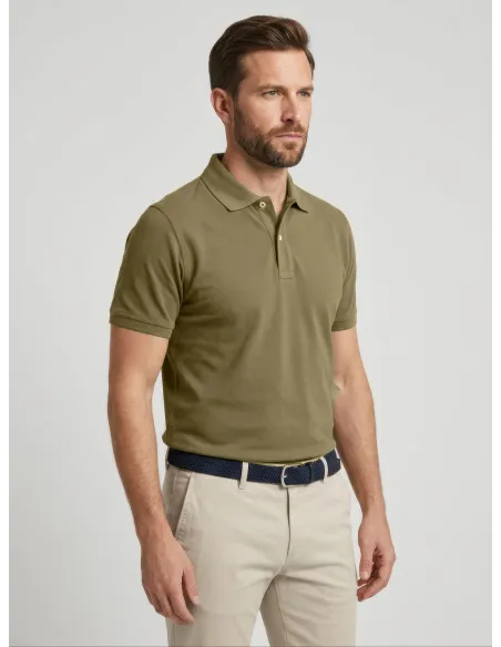 Polo Piqué Verde Seco