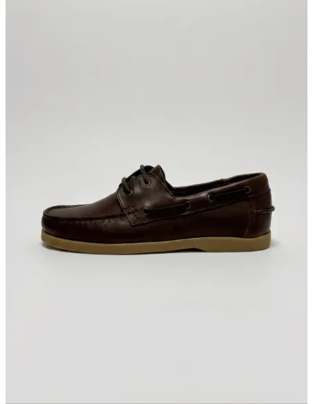 Brown boat shoe