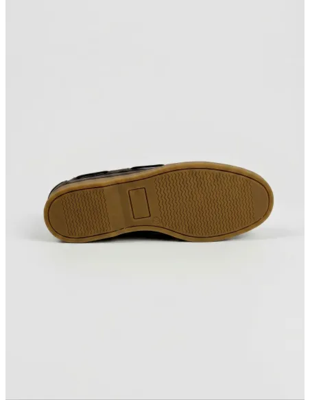 Brown boat shoe
