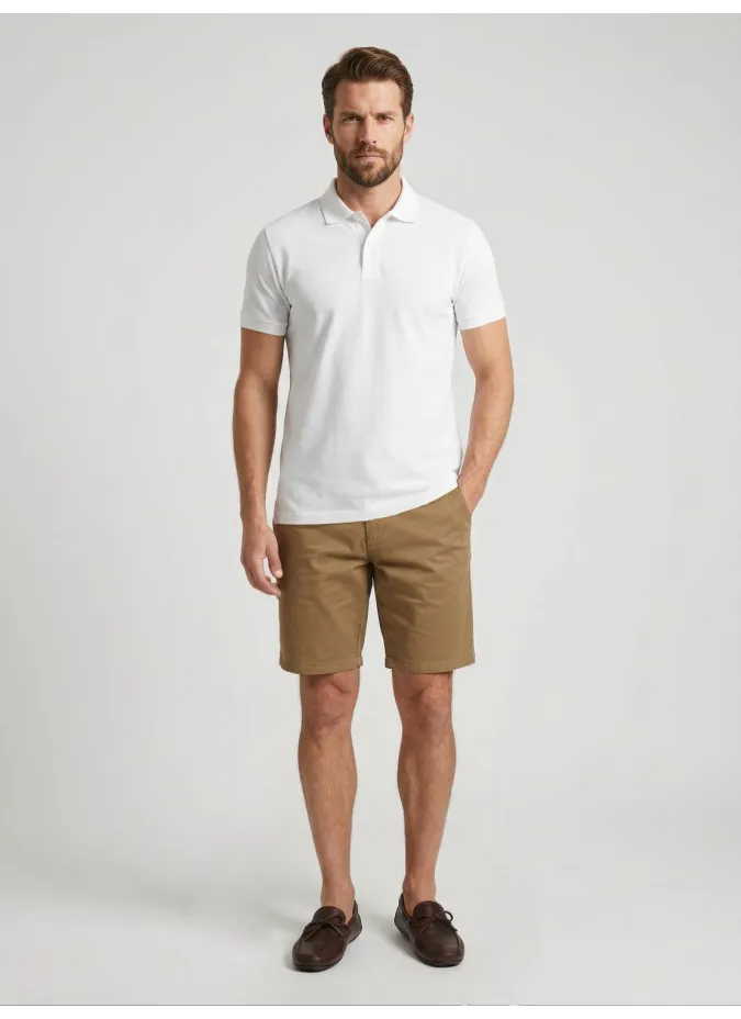 CAMEL SHORTS | JOHN TWEED TAILORED