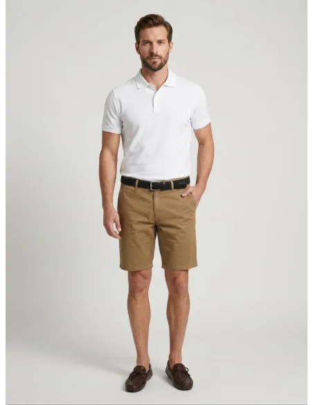 CAMEL SHORTS | JOHN TWEED TAILORED