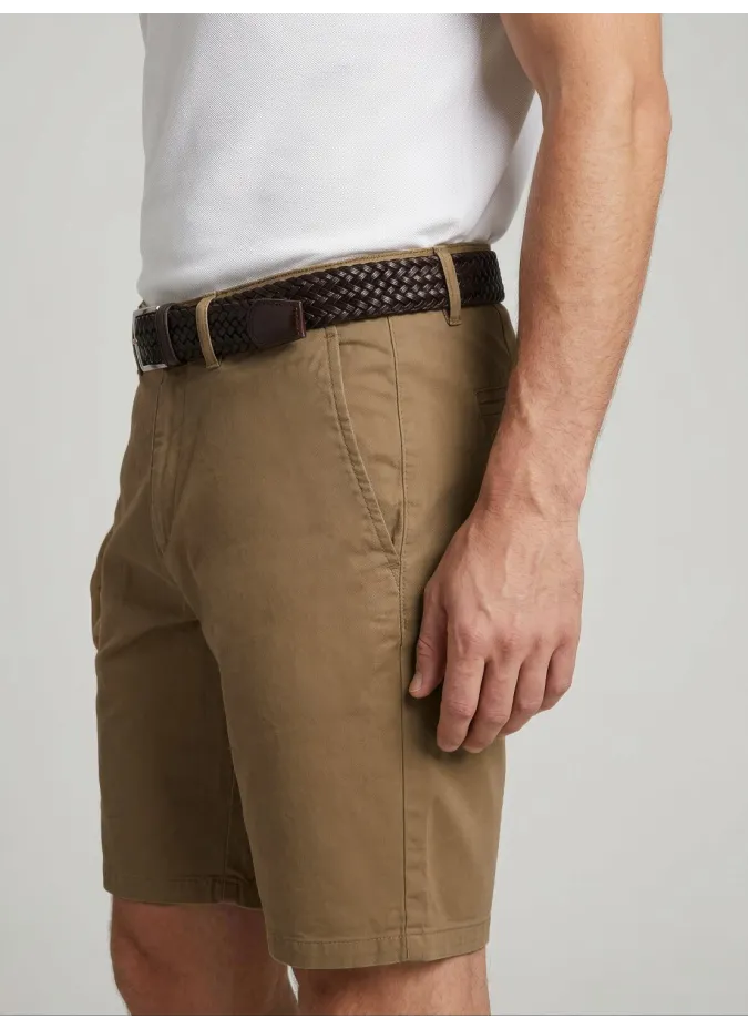CAMEL SHORTS | JOHN TWEED TAILORED