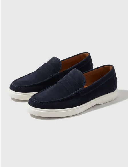 Loafer Azul com Sola Branca