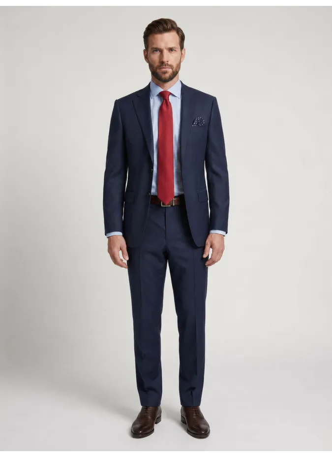 Navy Blue Pic Pic Suit