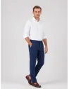 Blue Plaid Wool Trousers