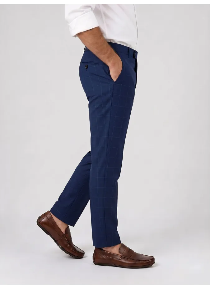 Calça Lã Azul Quadros