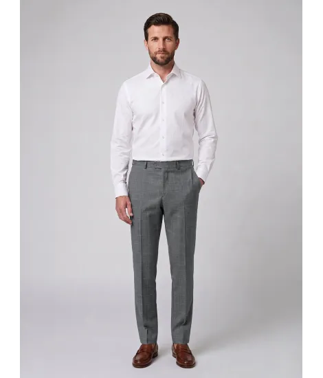 Pantalón de Lana Gris a Cuadros