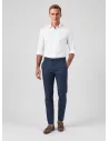 Pantalón de Lana Azul Con Ventana