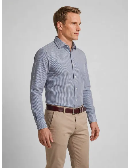 Classic Blue Striped Shirt