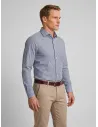 Camisa Clássica Risca Azul
