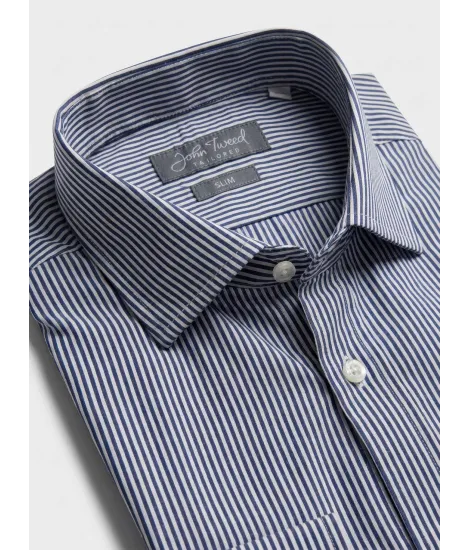 Camisa Clássica Risca Azul 2