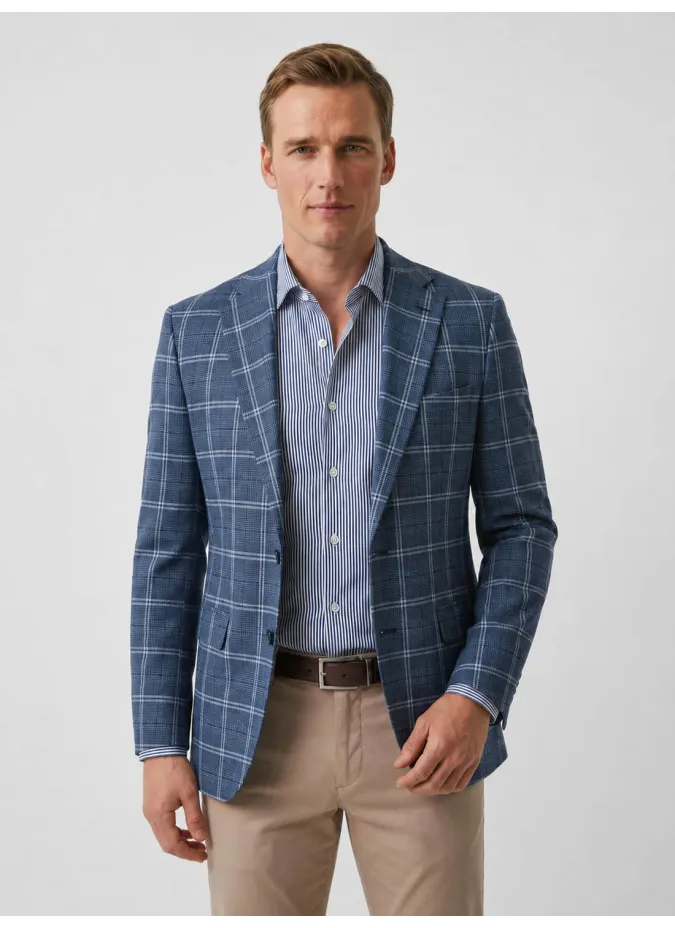 Camisa Clásica de Rayas Azules