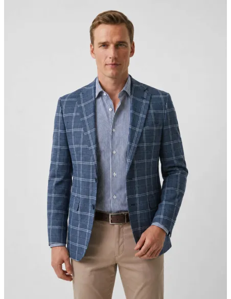 Camisa Clássica Risca Azul