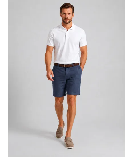 Bermuda de Linho Azul Marinho | John Tweed Tailored 2