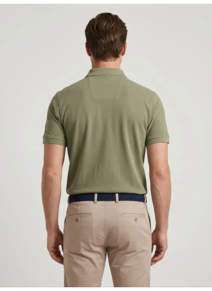 Polo Piqué Verde Claro | John Tweed Tailored