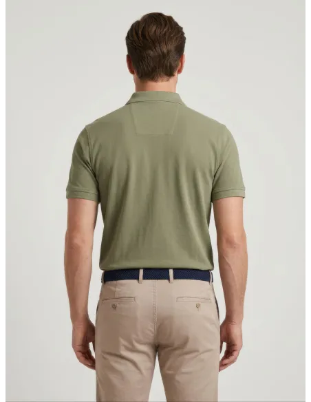 LIGHT GREEN PIQUE POLO | JOHN TWEED TAILORED
