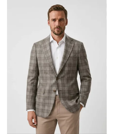 Blazer Quadros Camel | JOHN TWEED TAILORED
