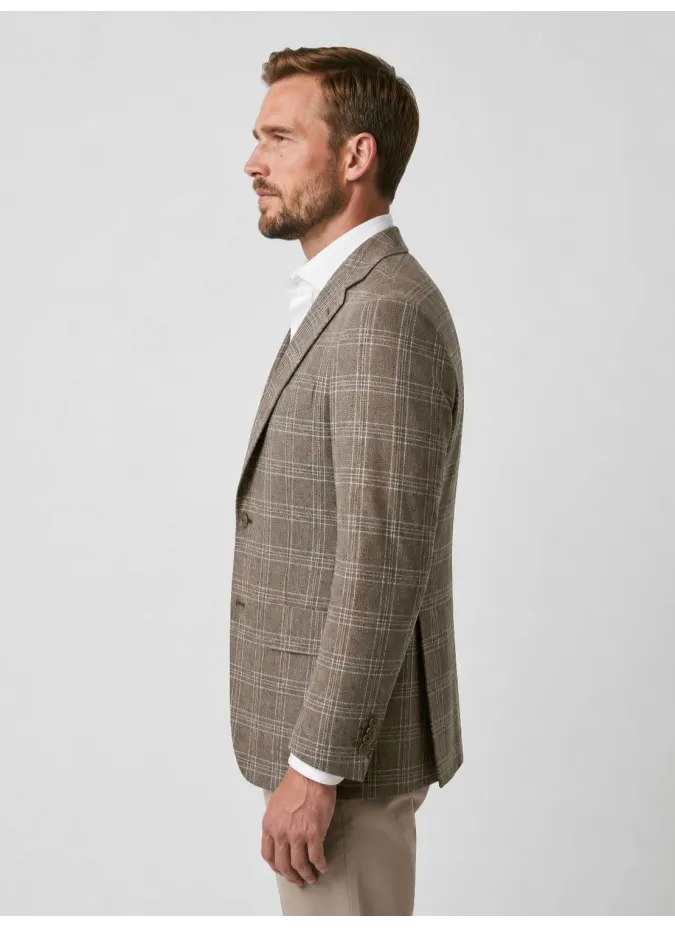 Blazer Quadros Camel | JOHN TWEED TAILORED
