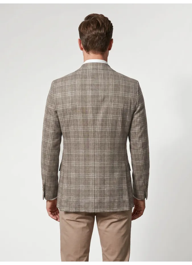 Blazer Quadros Camel | JOHN TWEED TAILORED