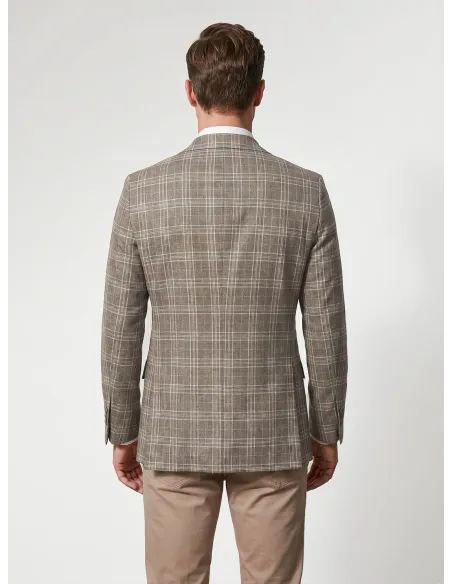 Blazer Quadros Camel | JOHN TWEED TAILORED
