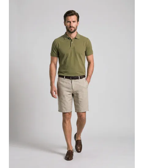 Bermuda de Linho Camel | John Tweed Tailored 2