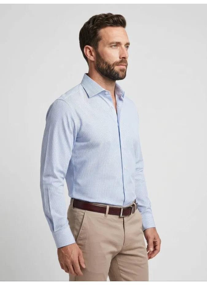 Classic Light Blue Stripe Shirt