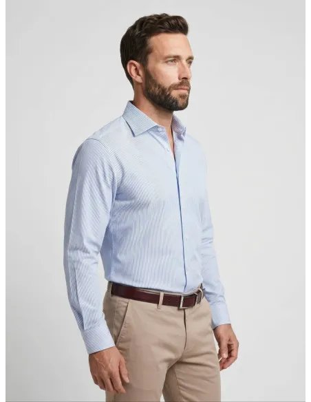 Classic Light Blue Stripe Shirt