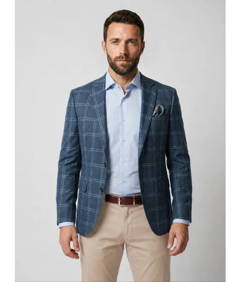 Camisa Clásica de Raya Azul Claro 2