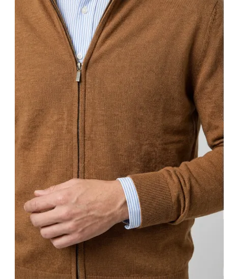 Casaco Zip Algodão/Caxemira Camel | JOHN TWEED TAILORED 2