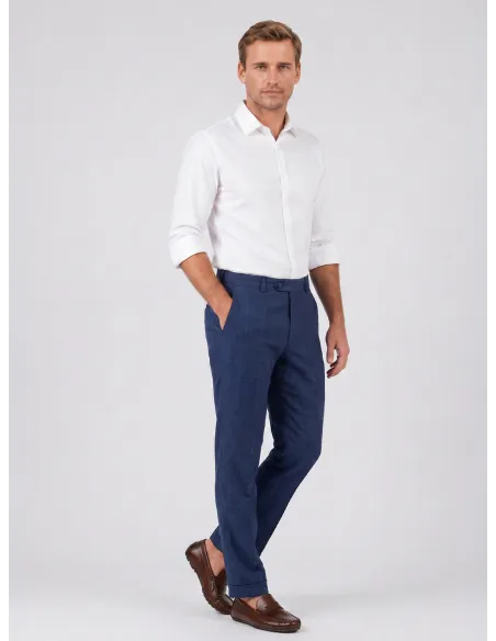 Pinpoint Wool Trousers