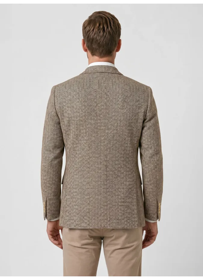 Blazer Espiga Camel | JOHN TWEED